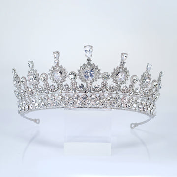 Twinkle Star Swarovski Crystals & Big Cubic Zirconia Queen Tiara , Bridal Crown Tiara, Crystal Wedding Tiara, Wedding Crown, Tiara Bride